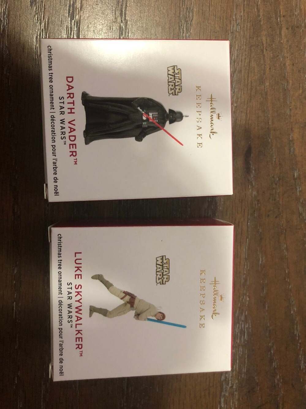 Set of 2 hallmark star wars miniature or